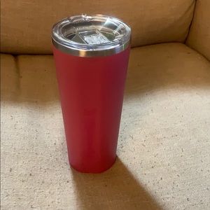24 oz pink corkcicle metal tumbler.